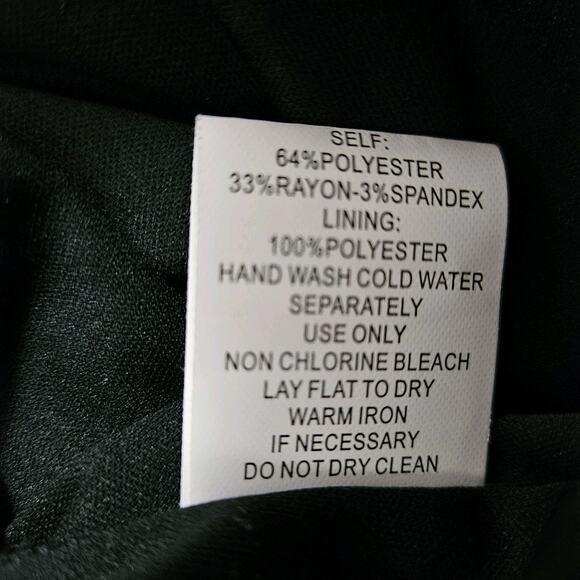 CHRIS McLAUGHLIN Charcoal Sheath Career Dress w/Brass Studs Lined Size 8 EUC - Picture 11 of 12